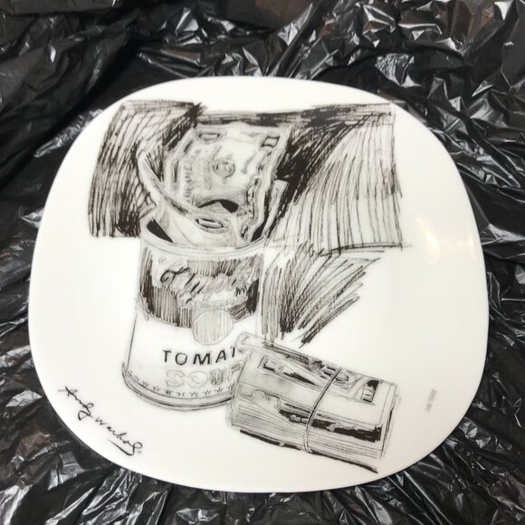 Andy Warhol Campbell's Soup Can & Dollar Bills Plate Numbered & Signed 518/5000 - Picture 11 of 14